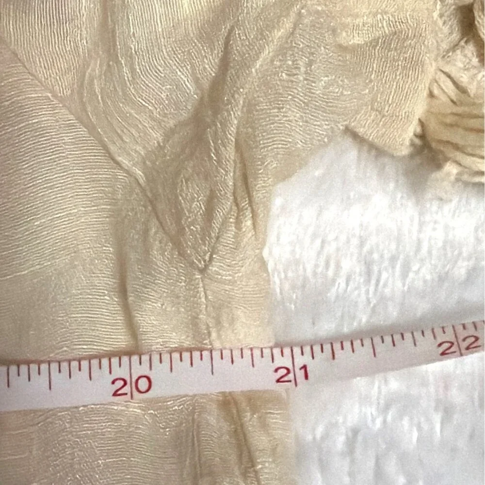 NWT Cupshe Beige Crochet Fringe Cover-Up Kimono OS Boho Swimsuit Bathingsuit - Picture 5 of 6